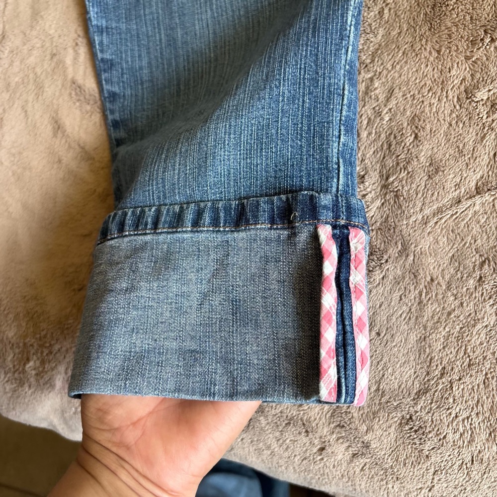 Tommy Jeans Y2K Cropped Capri Jeans Size 7 Cuffed Denim Low/Mid Rise - Picture 6 of 10